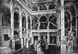 The theatre was divided into 3 floors and could hold about 1600 people. The main floor known as an orchestra or parquet, had a capacity of 700 while t